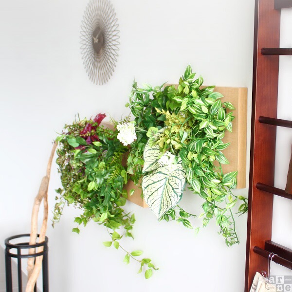 楽天市場】ウォールグリーン 壁掛け 光触媒 観葉植物 造花 フェイク