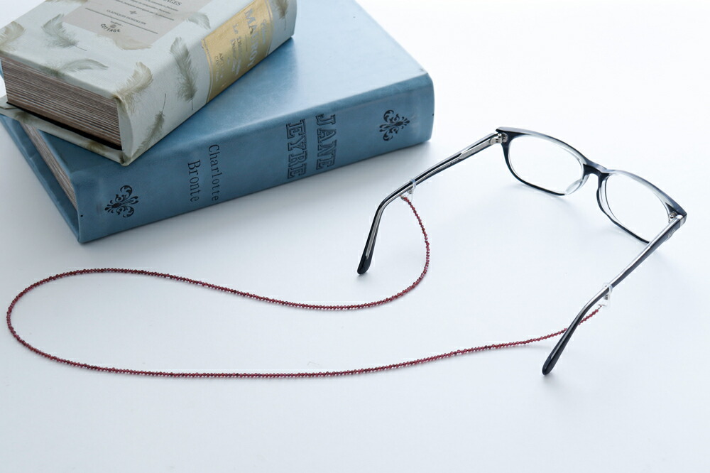 楽天市場】≪ネックレスとしても使えるメガネチェーン≫ ガーネット2