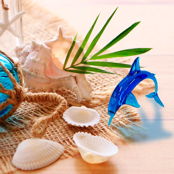 楽天市場】ベネチアガラス イルカ 置物 イタリア製 ムラーノ島