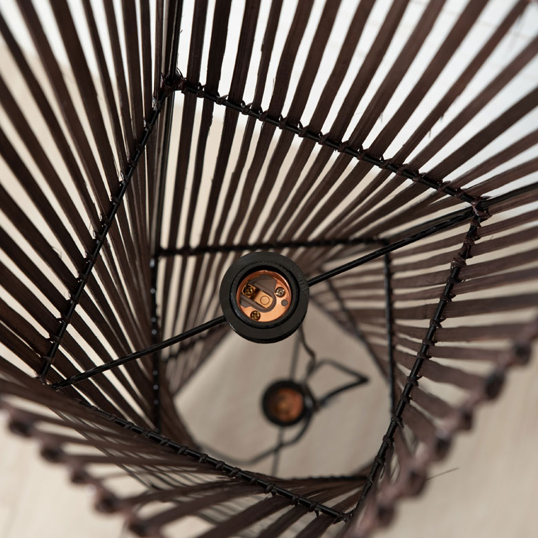 楽天市場】フロアライト ツイストタイプ Lサイズ バンブー製 LED 対応