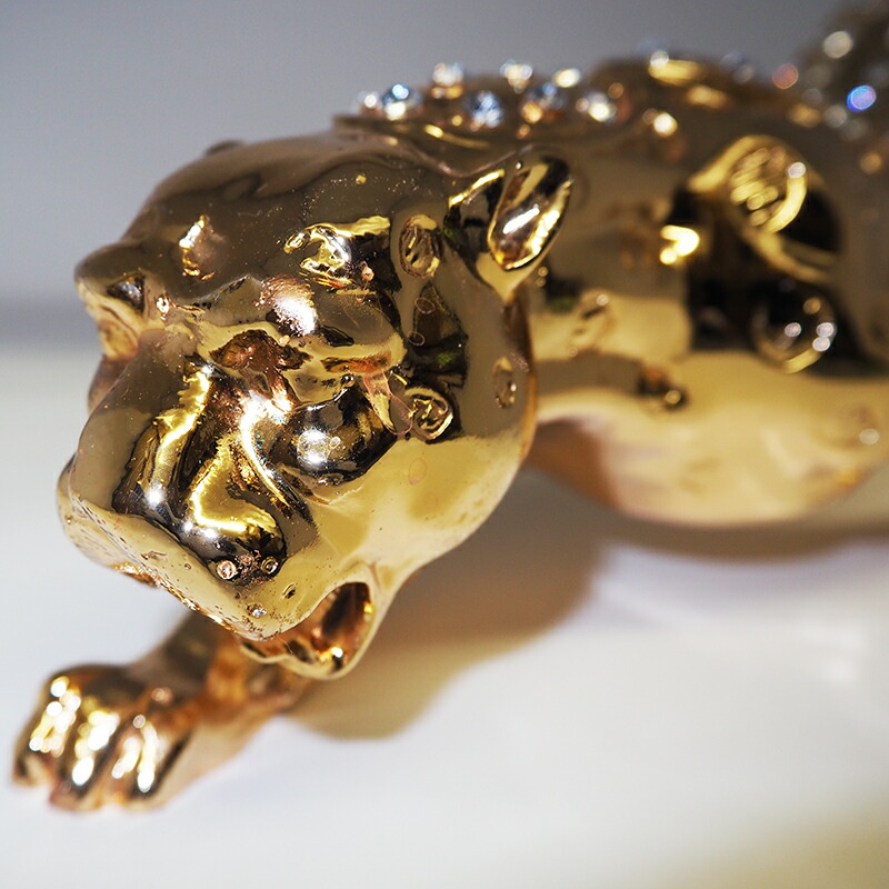 楽天市場】【大人気】パンサークリスタル オブジェ ヒョウ インテリア