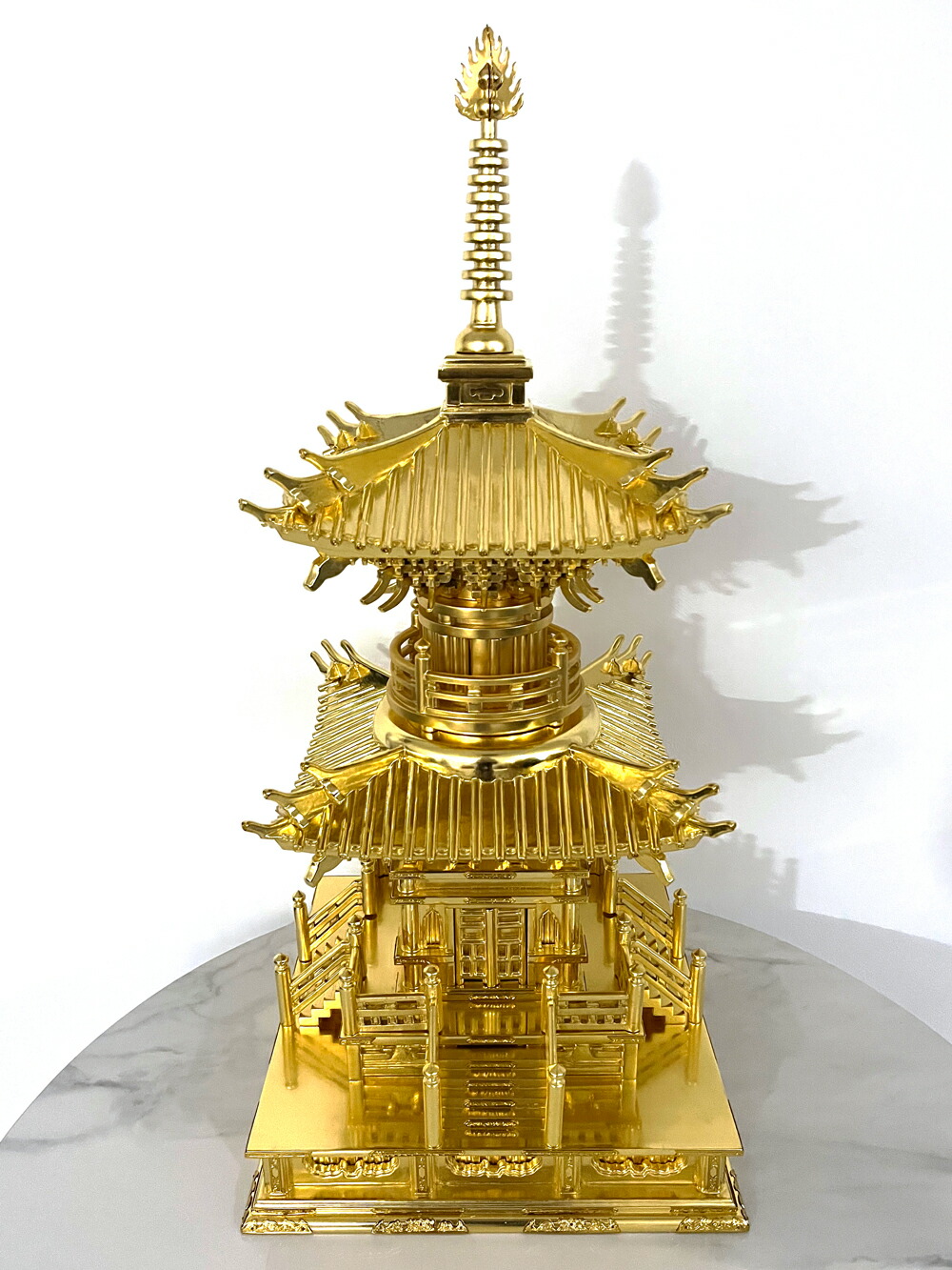 楽天市場】寺院用 仏具 多宝塔 1尺1寸 木製 純金箔 寺院仏具 各宗派