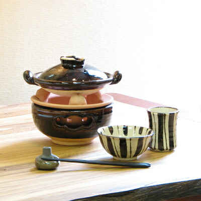 楽天市場】土楽窯 ふた付き黒鍋六寸 : ベルセーブ