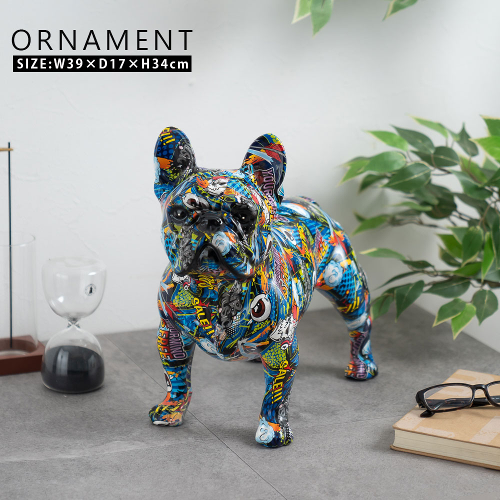 楽天市場】置物 フレンチブルドッグ 動物 ポップ オーナメント