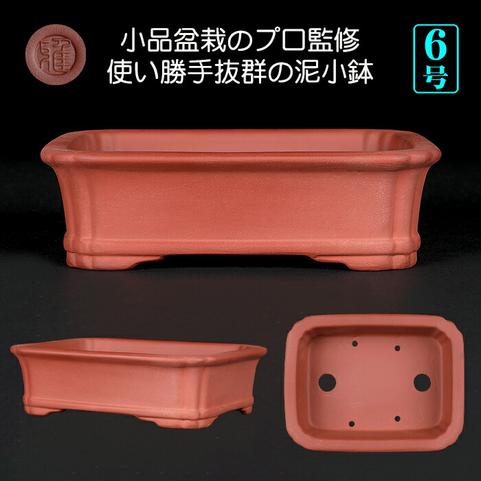 楽天市場】盆栽鉢 朱泥の通販