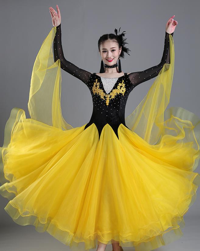 楽天市場】モダンドレス スパンコールキラキラ演出ドレス ワルツラテン