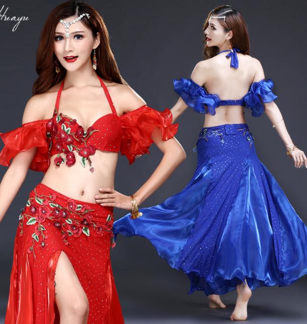 楽天市場】大人ベリーダンス衣装三点セット 上下衣装セット＋スカーフ