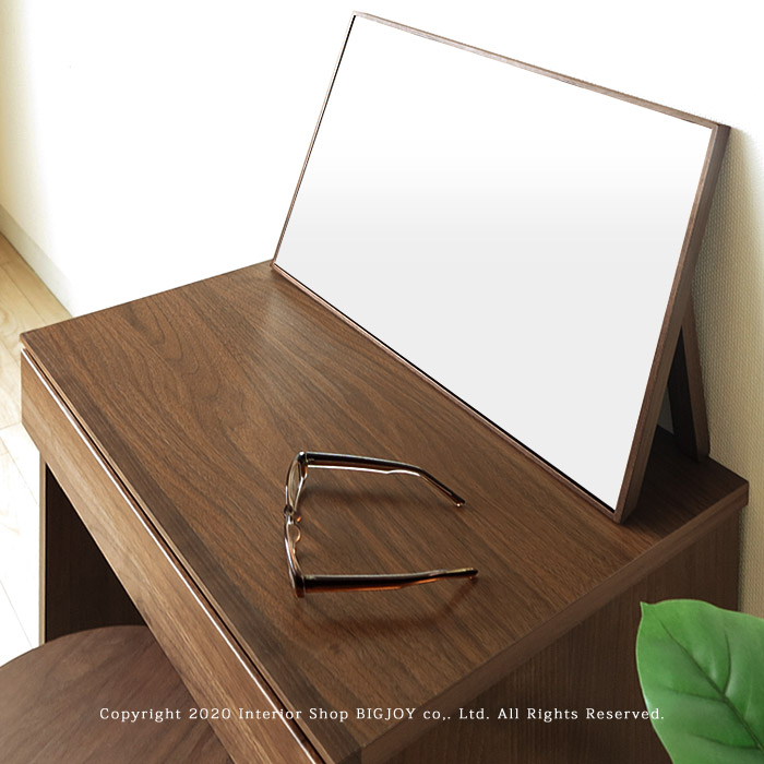 楽天市場】ドレッサー 化粧台 幅60cm ウォールナット材 ウォールナット