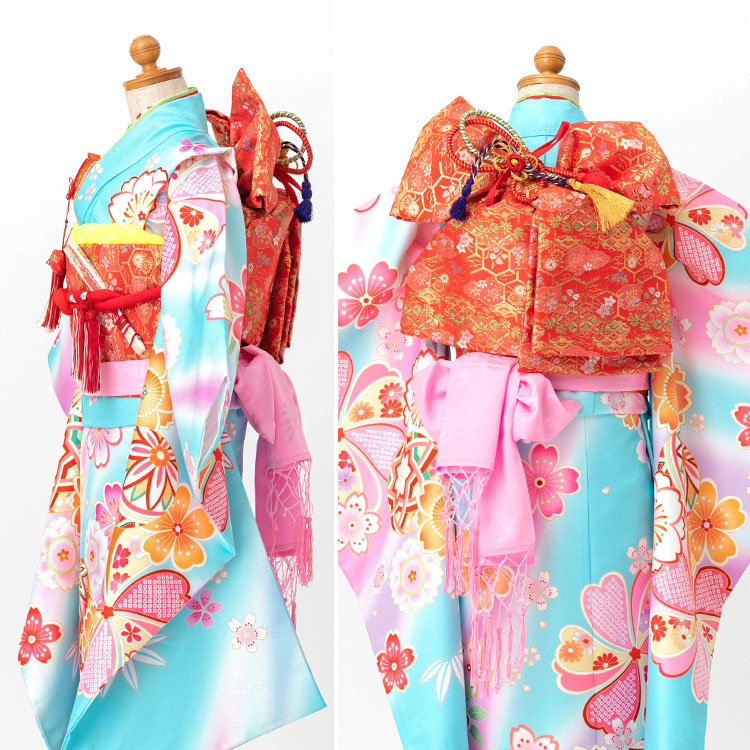 楽天市場】【レンタル】七五三 着物 7歳 四つ身セット(結び帯セット