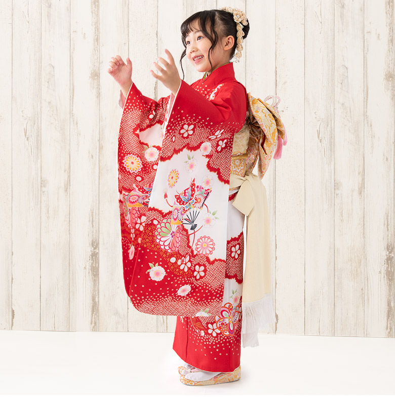 楽天市場】七五三 女の子 7歳 7才 着物 フルセット モダン 絵羽柄 古典