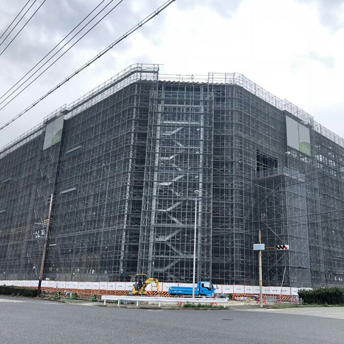 楽天市場】垂直ネット シルバー / ブルー 防炎 1m×10m 仮設工業会