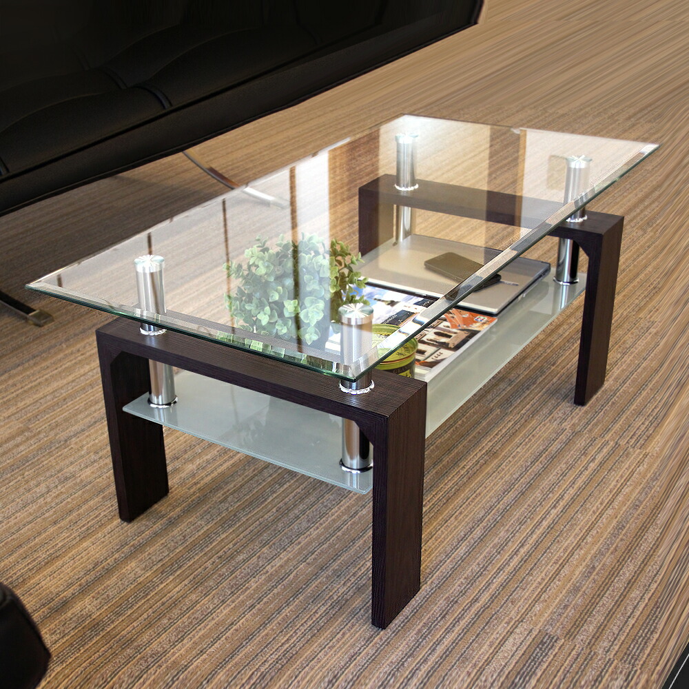 NOCE ガラスローテーブル 美品！ シンプルで高級感のあるガラスのロー