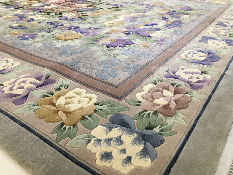 楽天市場】【中国段通 シルク 約3畳用】「紫陽花」絨毯(じゅうたん