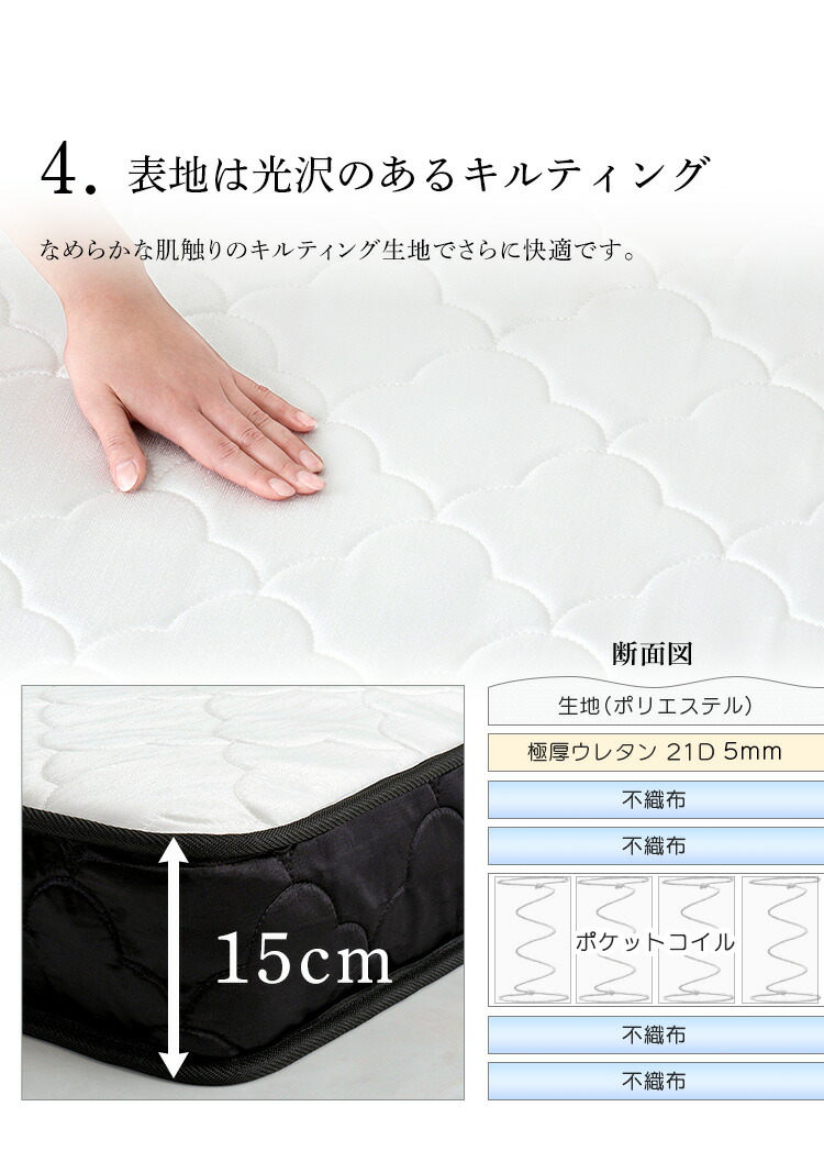 楽天市場】【ポイント7倍！今晩20時開始】ポケットコイルマットレス SS