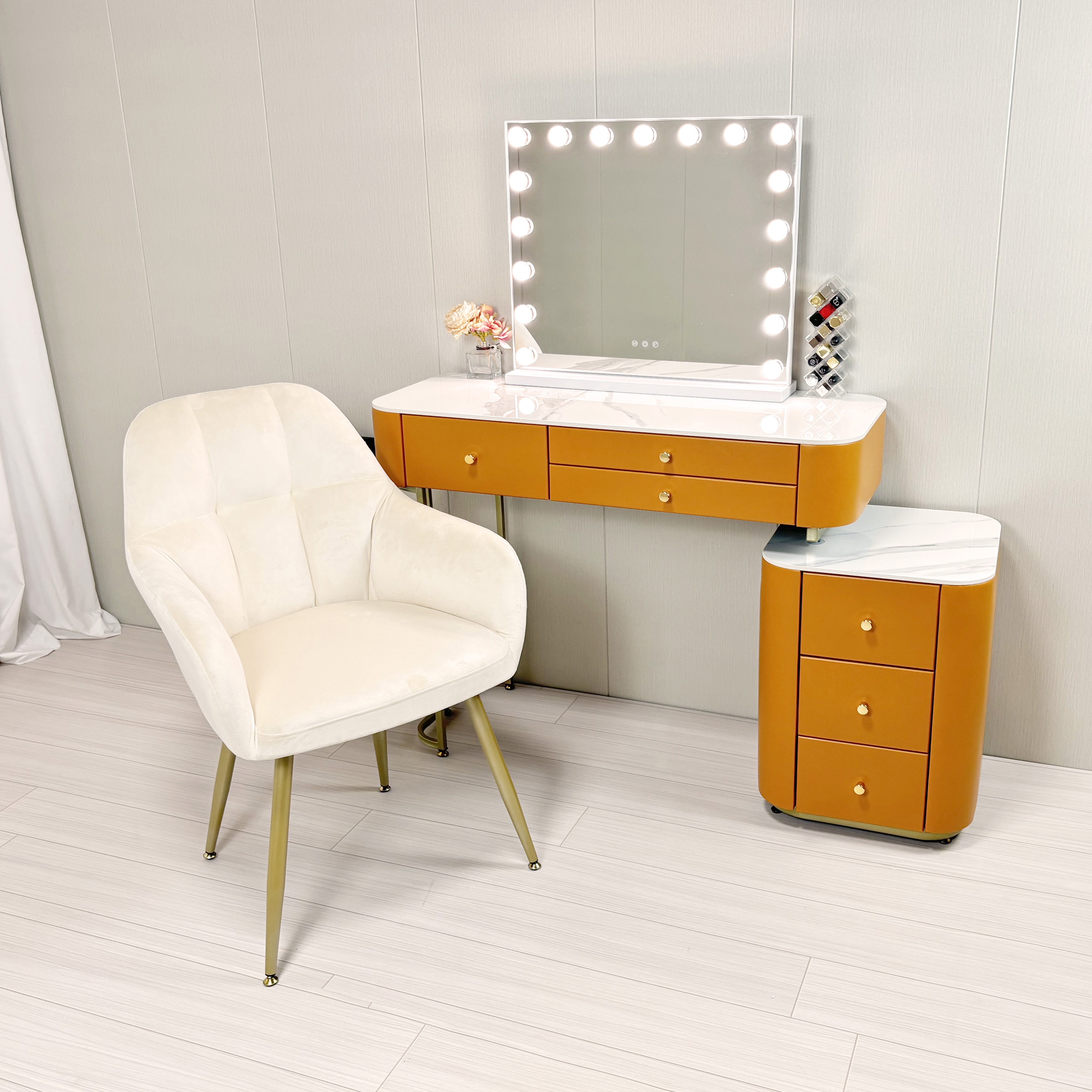 楽天市場】期間クーポン実施中 化粧台 ドレッサー おしゃれ 女優ミラー