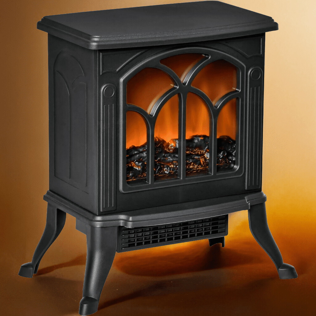 楽天市場】見ているだけでも暖かい ミニ暖房器具電気式即暖温風暖炉型