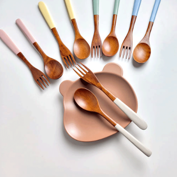 楽天市場】【モッパンyoutuber使用】パステルナム 木 木製 箸 スプーン