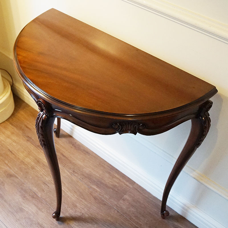 楽天市場】コンソールテーブル アンティーク 半円 M スリム 玄関