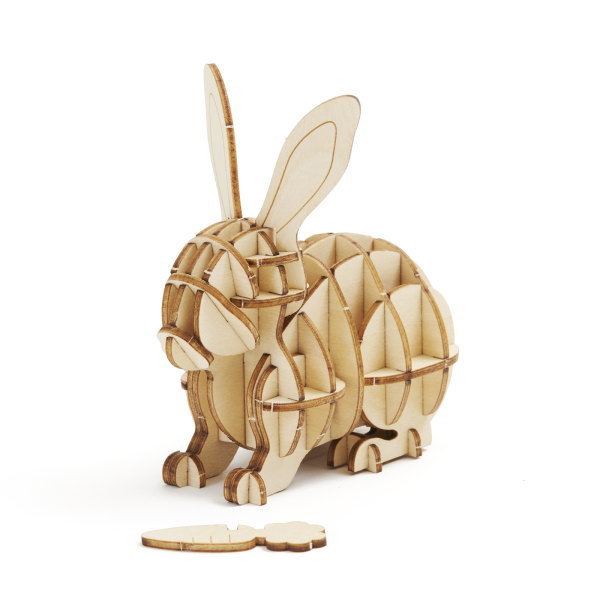 楽天市場】立体パズル 木製 ウサギ 難易度1 パズル 立体 大人 楽しい