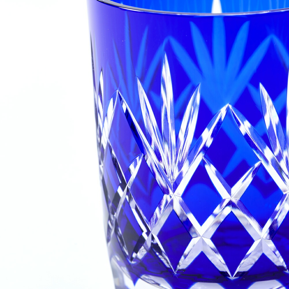 楽天市場】江戸切子 8オンスロックグラス 「矢来笹」 瑠璃 赤 緑 伝統