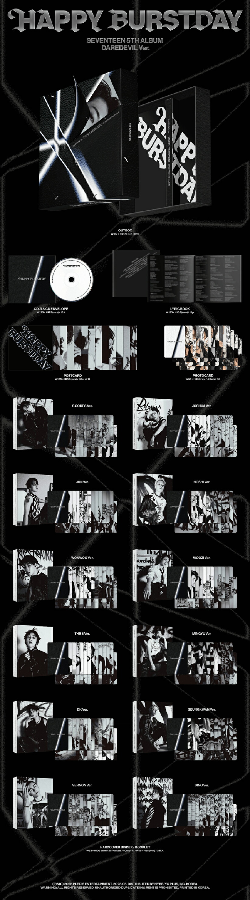 楽天市場】DAREDEVIL Ver / SEVENTEEN - HAPPY BURSTDAY / アルバム12