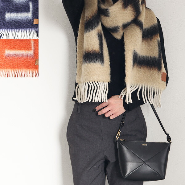 楽天市場】LOEWE ロエベ LOGO WOOL MOHAIR SCARF マフラー ストール
