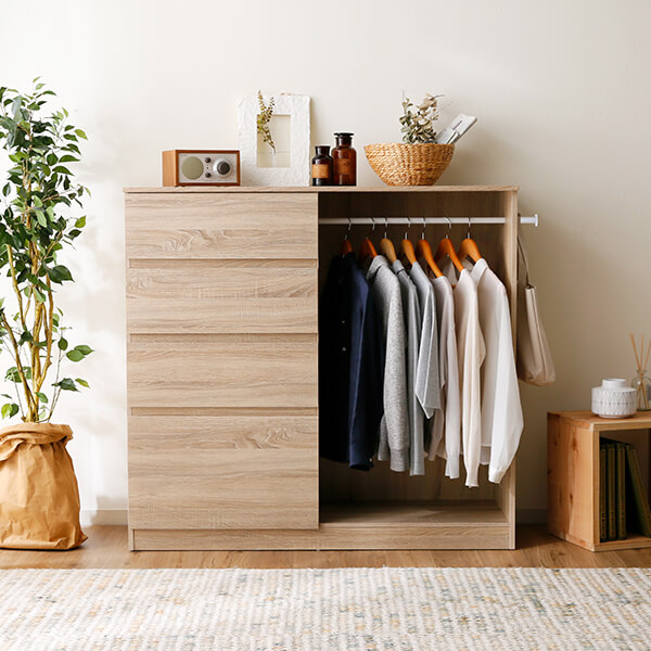 楽天市場】チェスト ワードローブ タンス ハンガーラック クローゼット