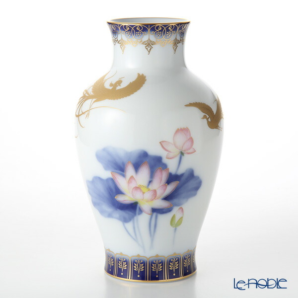 楽天市場】【P10倍・クーポン】大倉陶園 鳳凰舞妃蓮 28cm 花器 20A