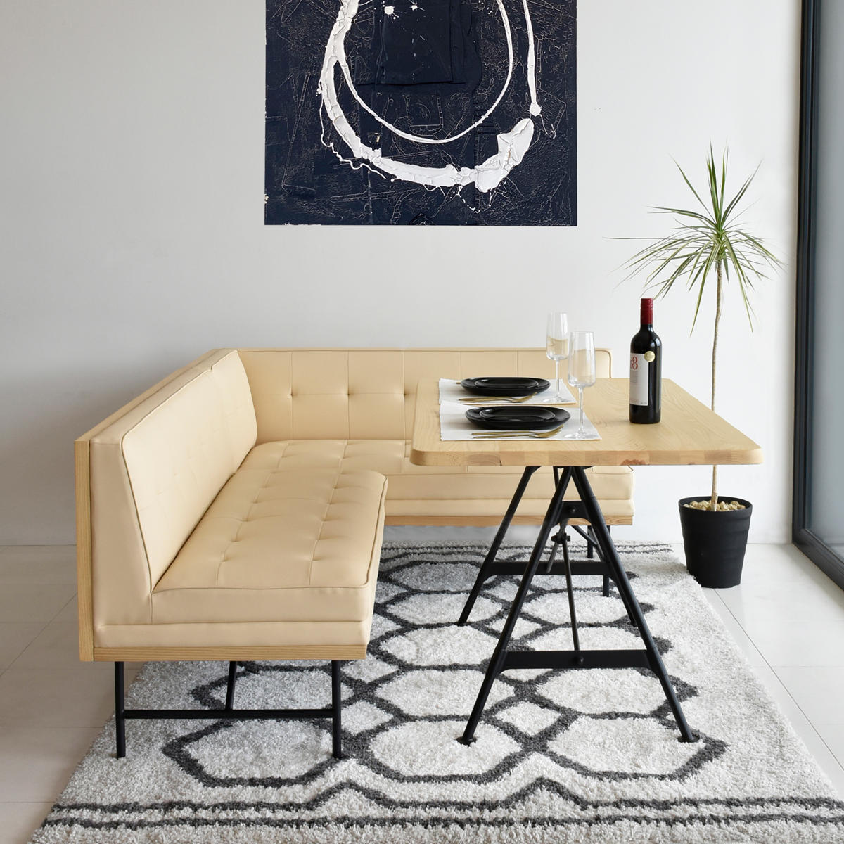 楽天市場】カウチソファ 右肘タイプ ヴィンテージ調 PVCレザー張り 幅