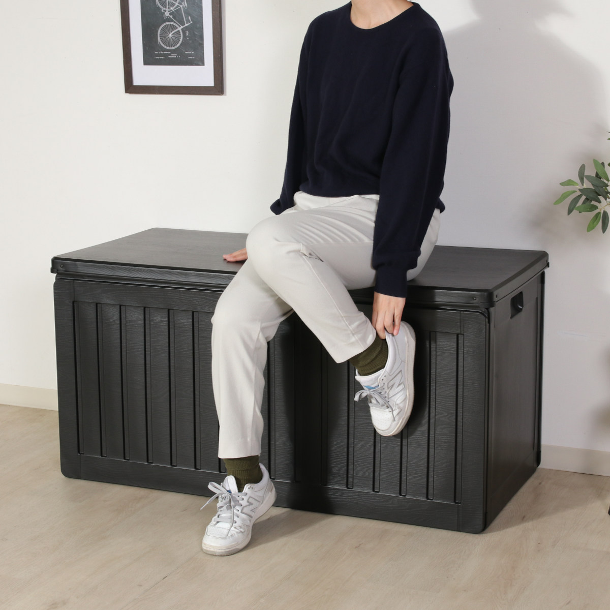 楽天市場】ガーデンベンチ 収納BOXベンチ 270L （ ベンチ ボックス