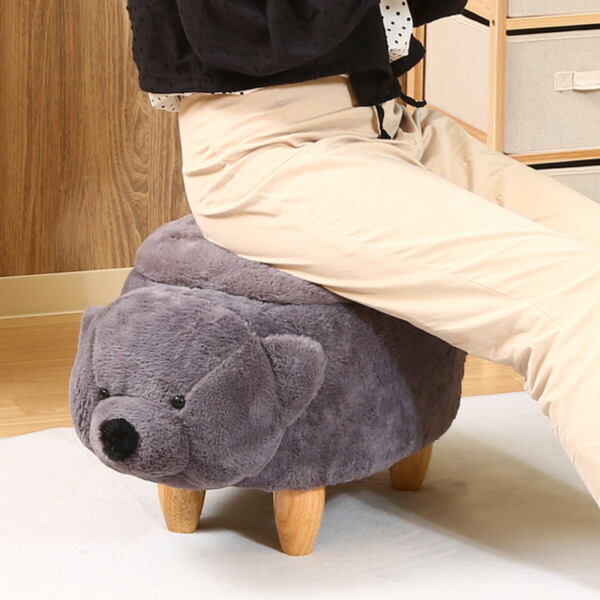 楽天市場】アニマルスツール クマ 収納 スツール 動物 椅子 キッズ