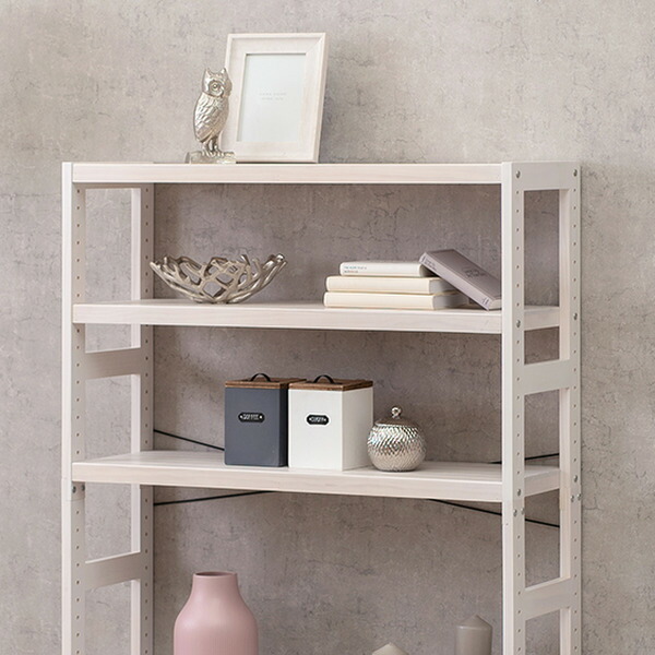 楽天市場】オープンラック 4段 ワイド 木製 フリーラック 幅90cm