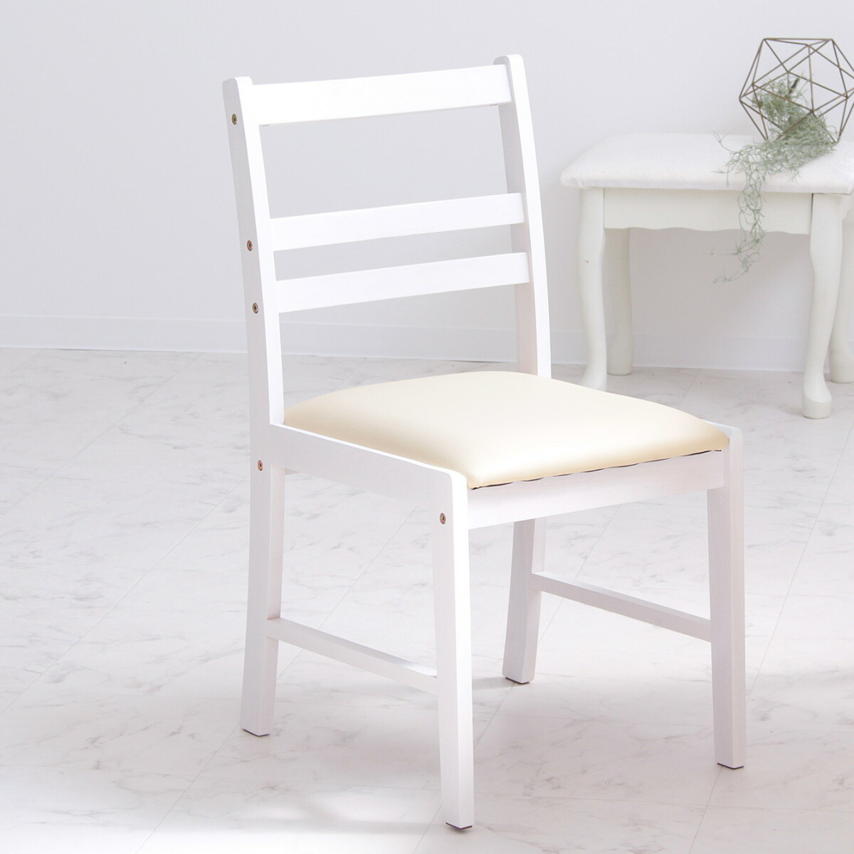 楽天市場】チェア Gallow 座面高42cm 木製 ホワイト フレンチ