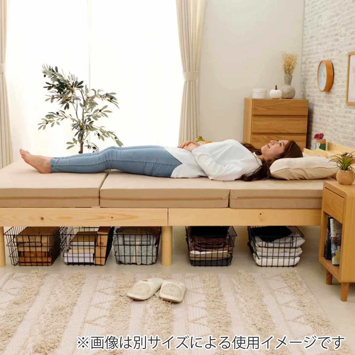 楽天市場】マットレス ダブル ウレタン 三つ折れ 立て掛け収納 （ 3