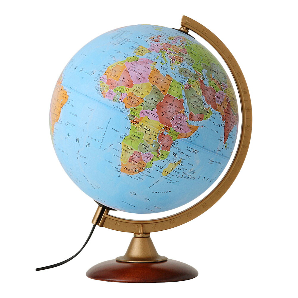楽天市場】地球儀 25cm行政図 [ライト付き] 子供用 学習 インテリア