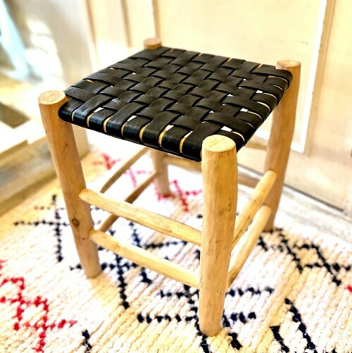 楽天市場】「オレンジツリーの本革スツール ナチュラル・ブラック