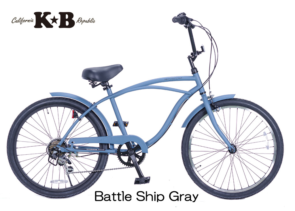 楽天市場】KB/ケイビービーチクルーザー 24インチ 外装6段ギア RAINBOW