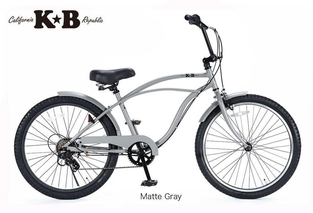 楽天市場】KB/ケイビービーチクルーザー 24インチ 外装6段ギア RAINBOW