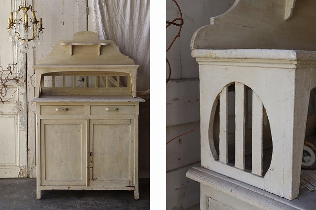 楽天市場】フランスアンティーク シャビーなキャビネット 収納 E100