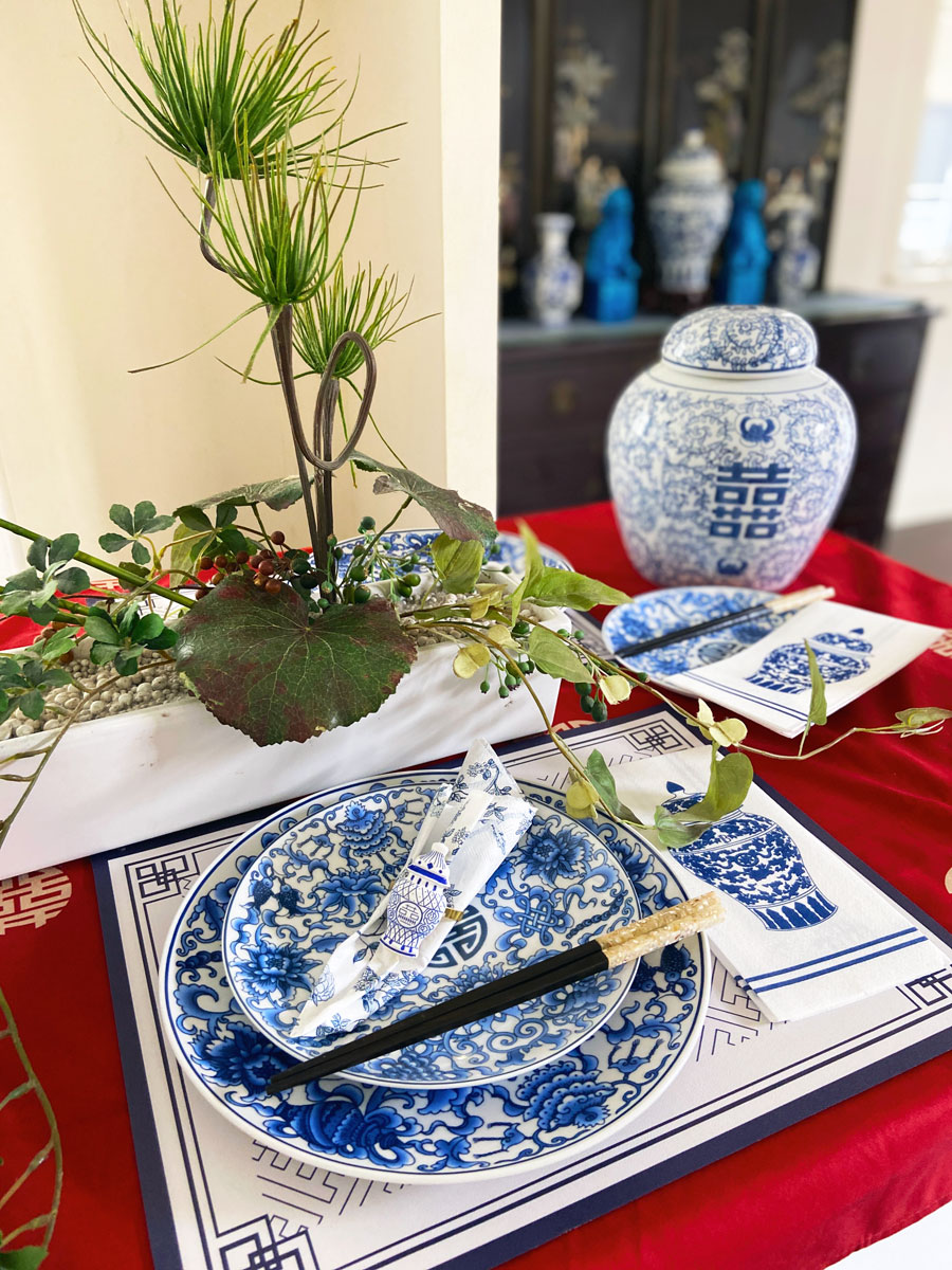 楽天市場】飾り皿 26cm シノワズリ プレート 寿紋 吉祥文様 Blue