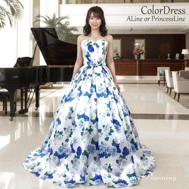 楽天市場】花柄カラードレス ロングドレス 演奏会用ドレス (7号-9号-11