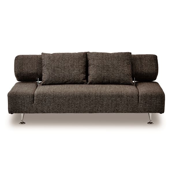 楽天市場】ソファベッド クッション2個付き ブラウンBR 【代引不可