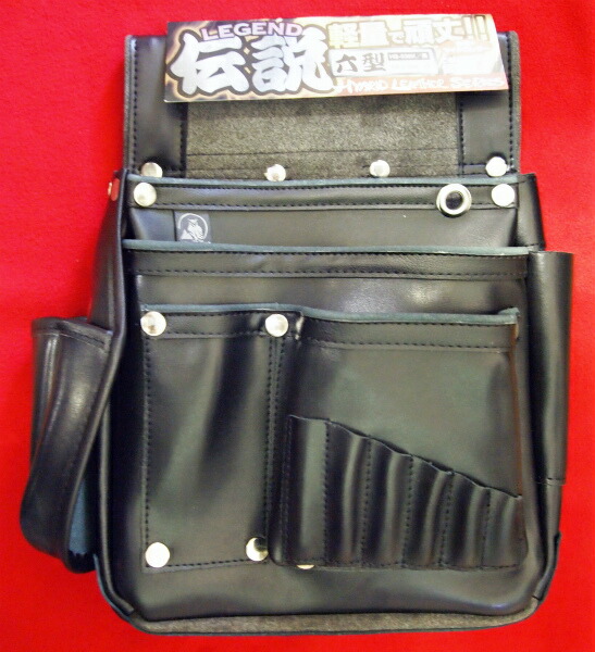 楽天市場】□ふくろ倶楽部 伝説 墨つぼホルダー付釘袋 (HB-036K) 黒 六