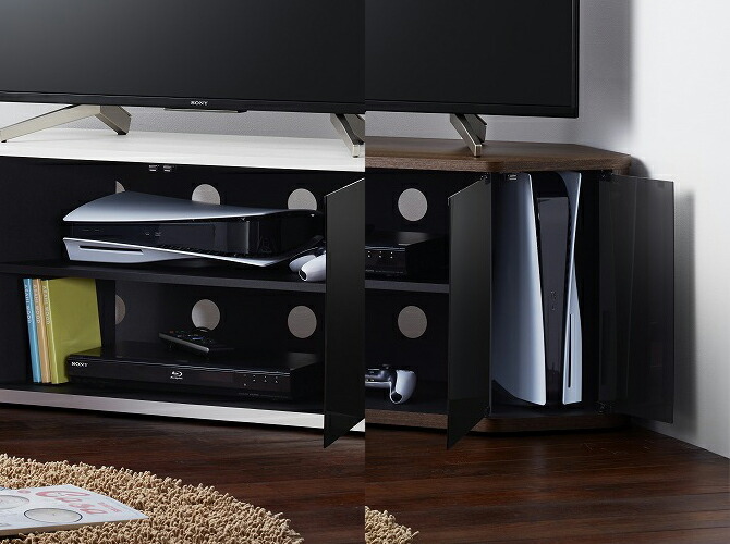 楽天市場】コーナーテレビ台 木製 幅115cm ロータイプ キャスター PS5