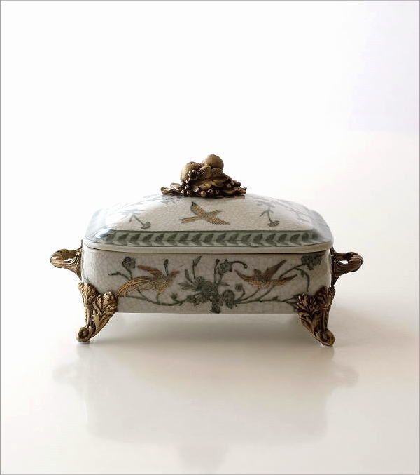 楽天市場】陶器 小物入れ おしゃれ シンプル 真鍮 蓋付き ボックス