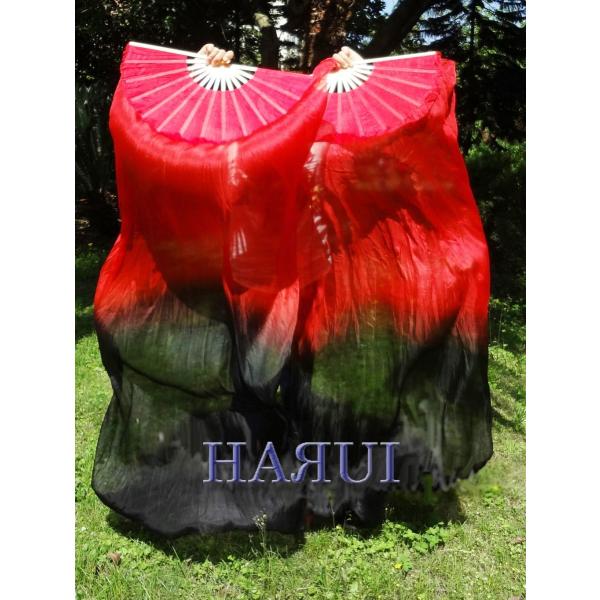 楽天市場】B級 ベリーダンス シルク ファンベール 赤 黒 2カラー