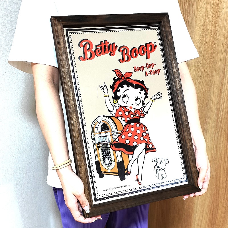 楽天市場】パブミラー ベティ・ブープ 鏡 おしゃれ ウッド