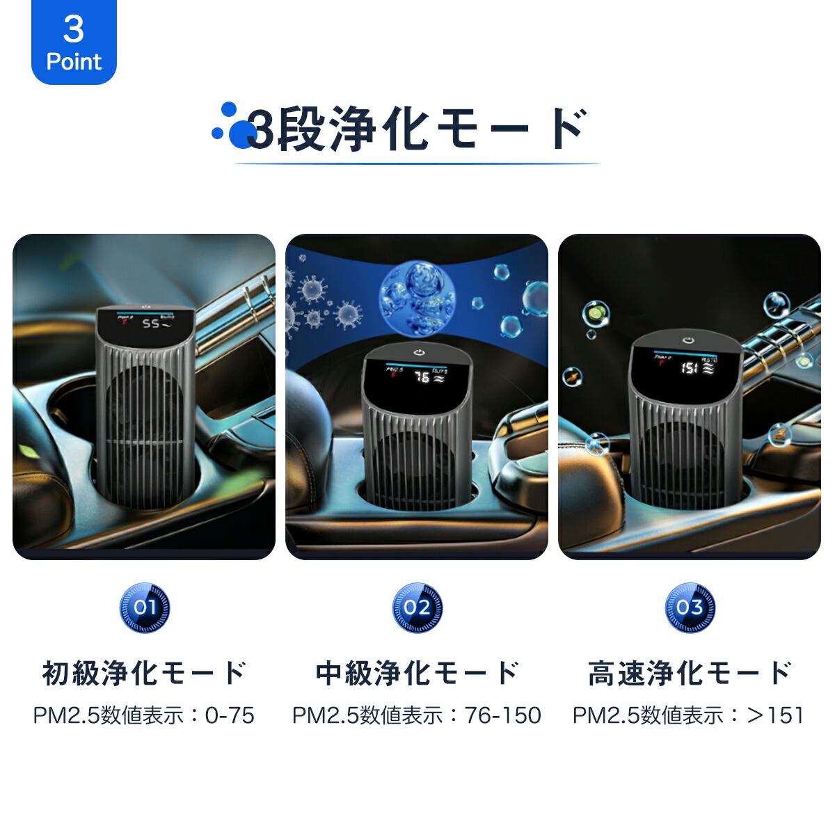 楽天市場】＼SS激安／55%OFF→6280円／空気清浄機 車載用 小型 イオン