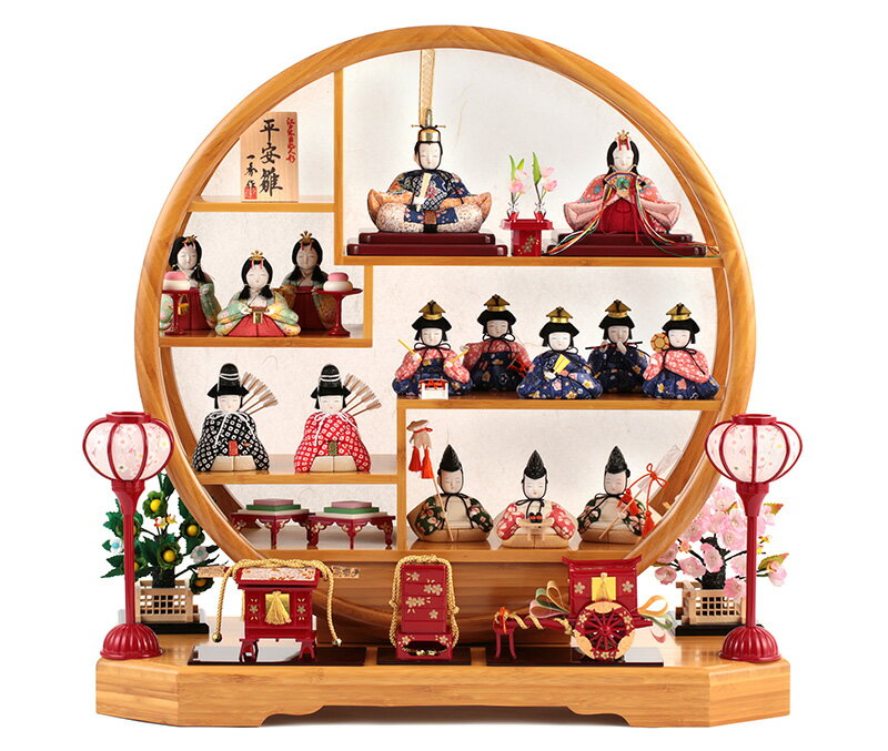 楽天市場】雛人形 コンパクト 一秀 ひな人形 雛 木目込人形飾り 十五人