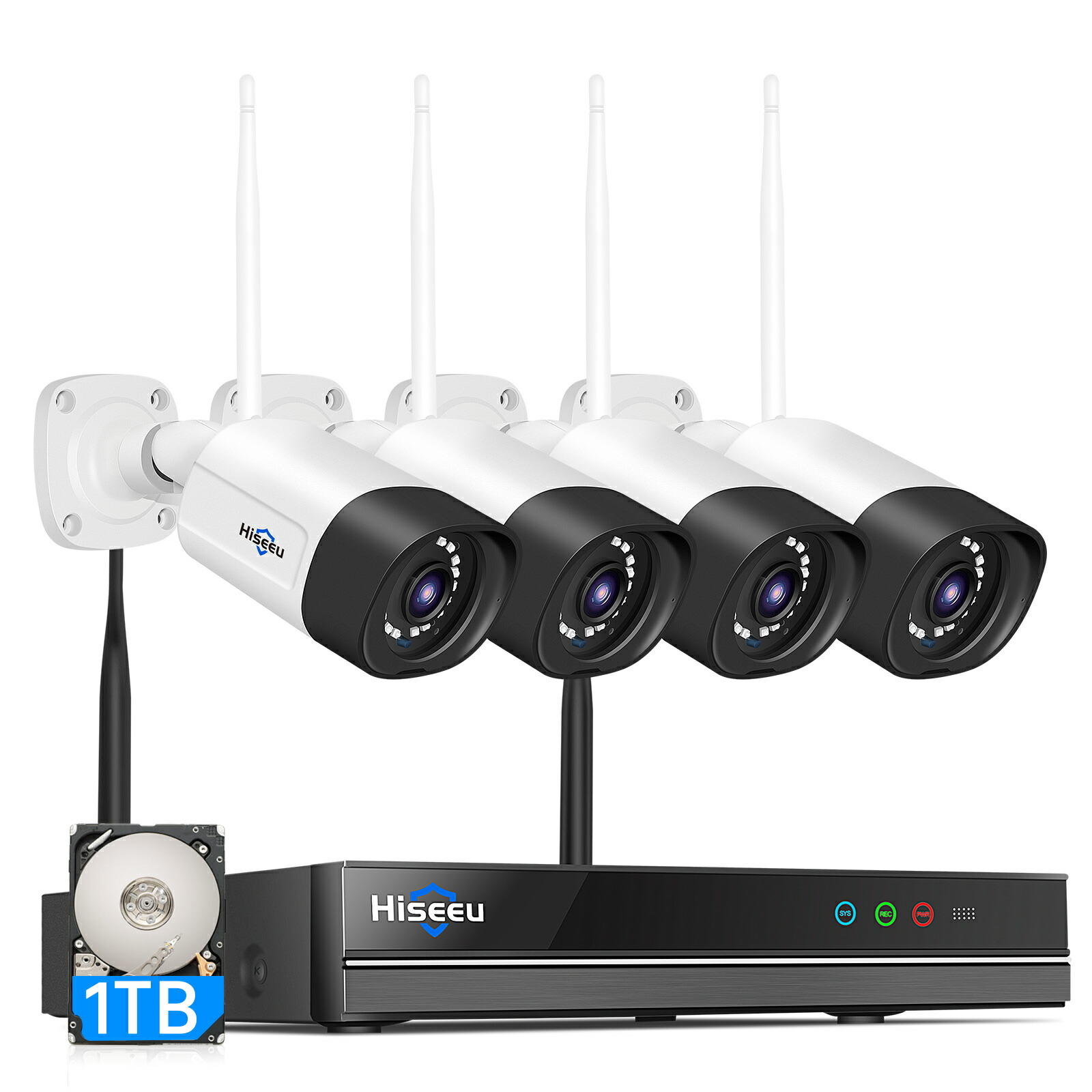 楽天市場】【HDD容量1TB→3TBに・防犯対策助成金あり】Hiseeu 防犯